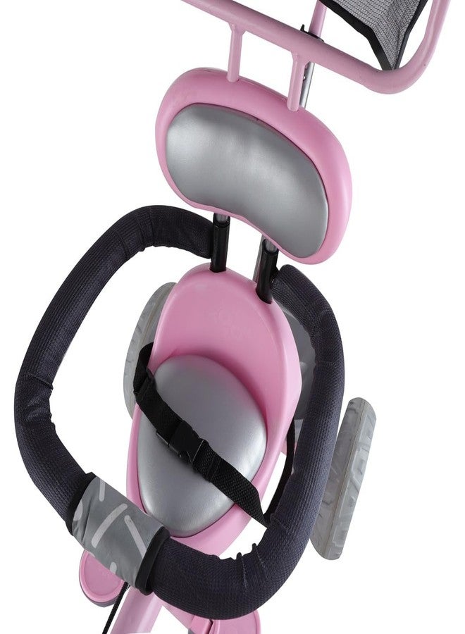 JoyRide Tiny Trekker Lite Tricycle for Kids 1.5 to 5 Years with Reversible Seat,Parental Push Handle, Foldable Canopy Storage Baskets |Plug & Play Trikes for Girls Boys (Pink) - Image 5
